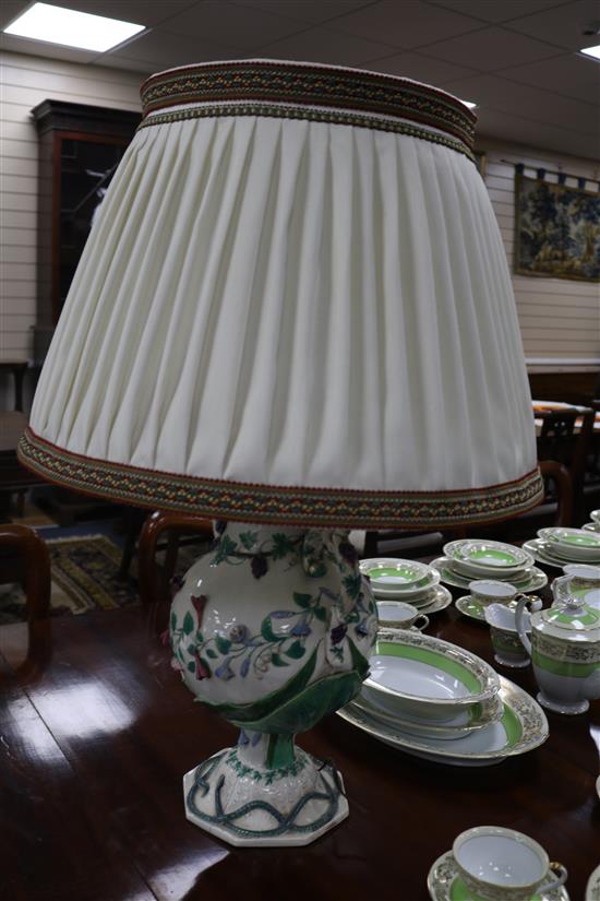 A large Rorstrand pottery vase mounted as a lamp